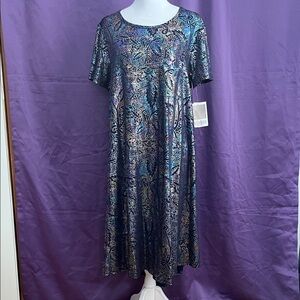 Elegant Multicolor Iridescent-like  Paisley Dress